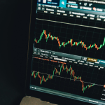 black screen with graph